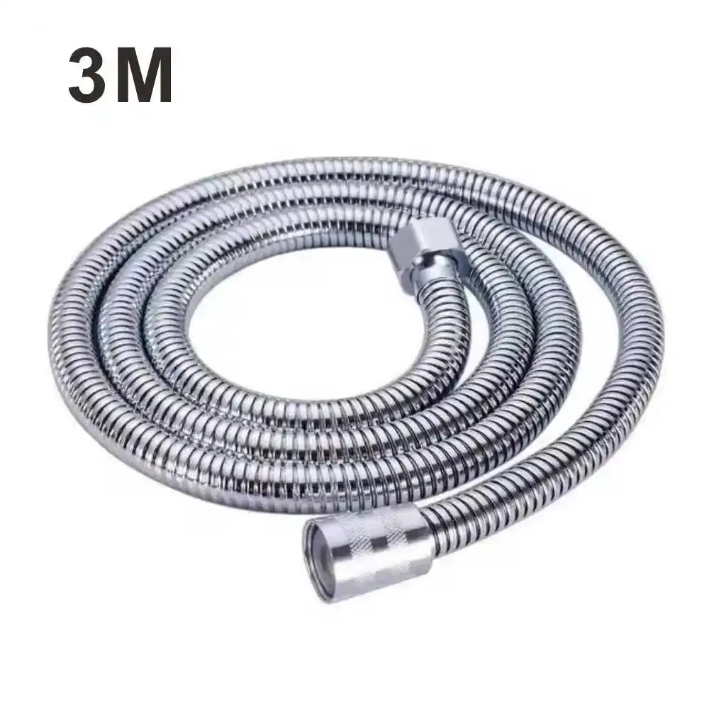 Shower hose by Simples Market, 3M stainless steel, chrome silver finish, flexible bathroom water pipe extension