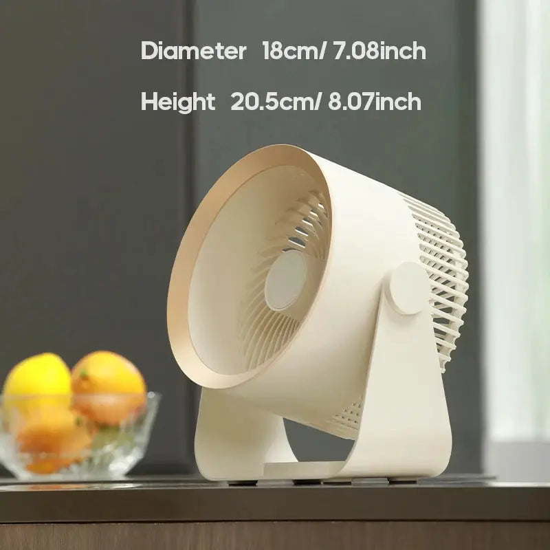 KINSCOTER multifunctional electric fan circulator; white desktop table fan for home use by Simples Market.