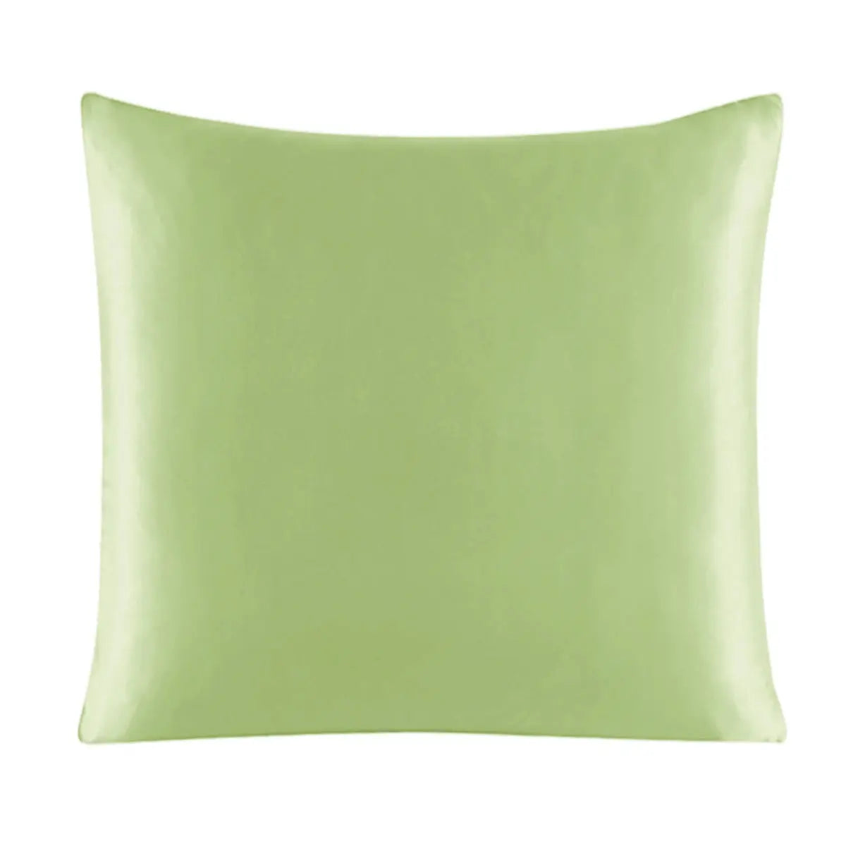 Silk pillow cover, lime green, solid color, square cushion cover
