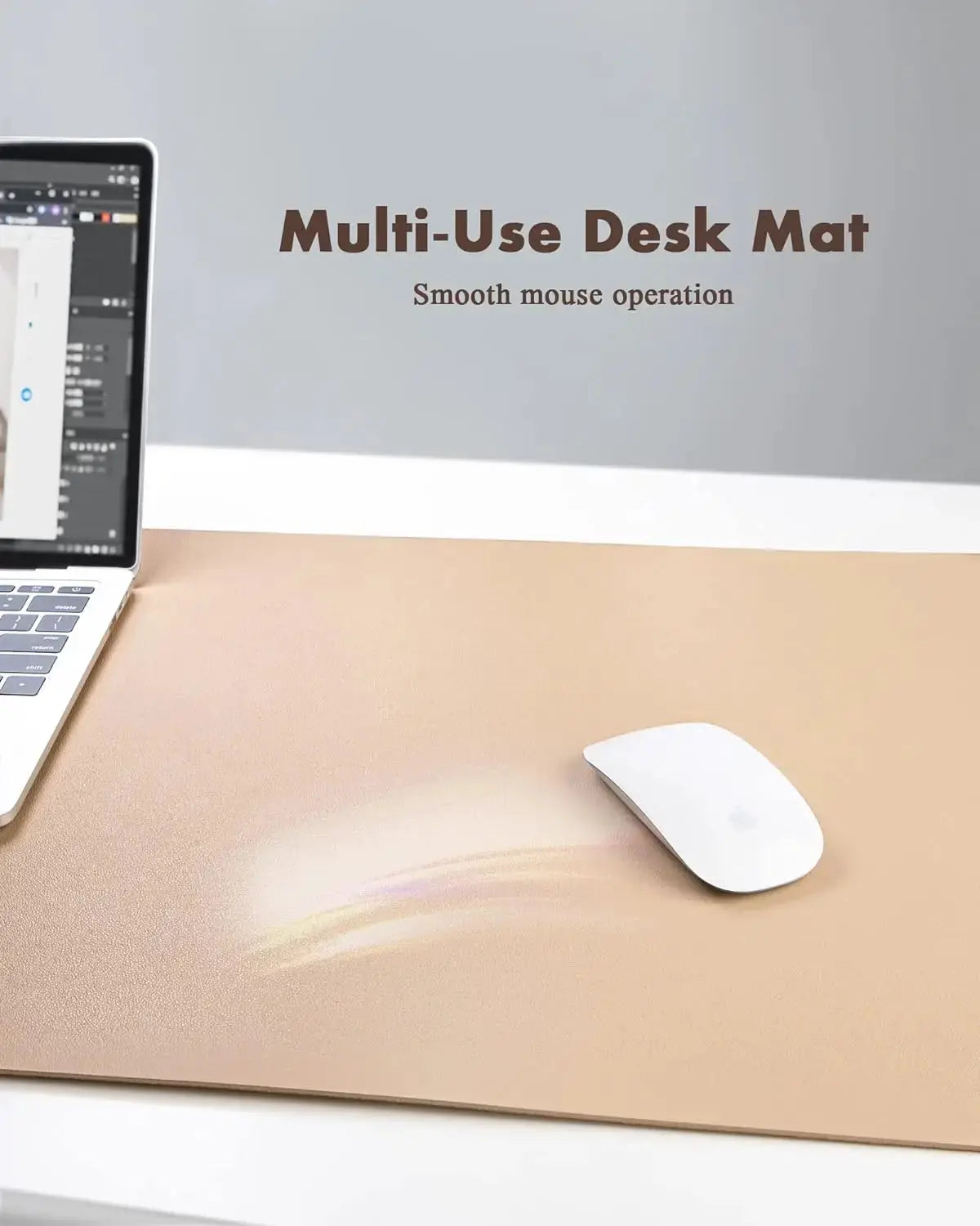 Double Sided Desk Pad Leather And Cork Desk Mat Waterproof Large Mouse Pad For Office And Home