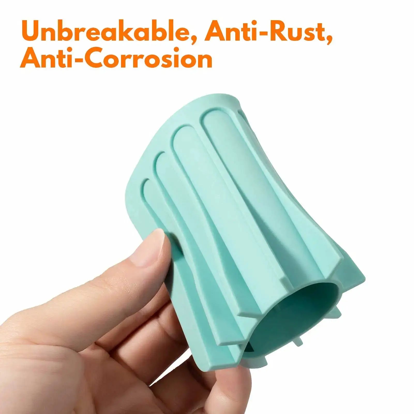 Soap draining holder by Simples Market, teal silicone with ridged design for countertop use