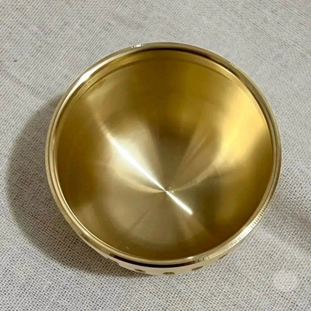 Gold Feng Shui Hundred Blessings Bowl Copper Exquisite Mini 4.5cm And 6cm Sizes Gift