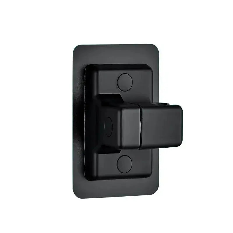 Shower head holder by Simples Market, black wall-mount with adjustable, self-adhesive bracket.