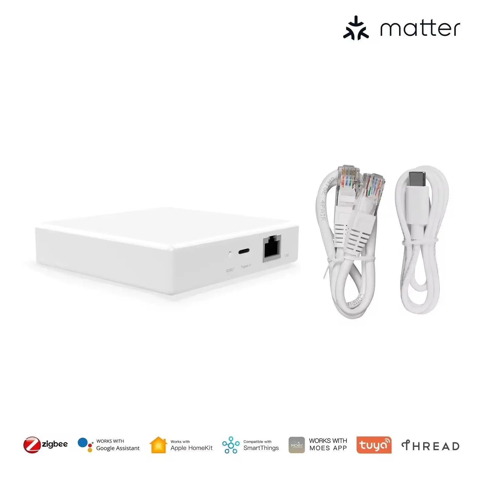 MOES Matter Gateway For Smart Home Control With Zigbee Thread Tuya Support Siri HomeKit SmartThings Google Assistant