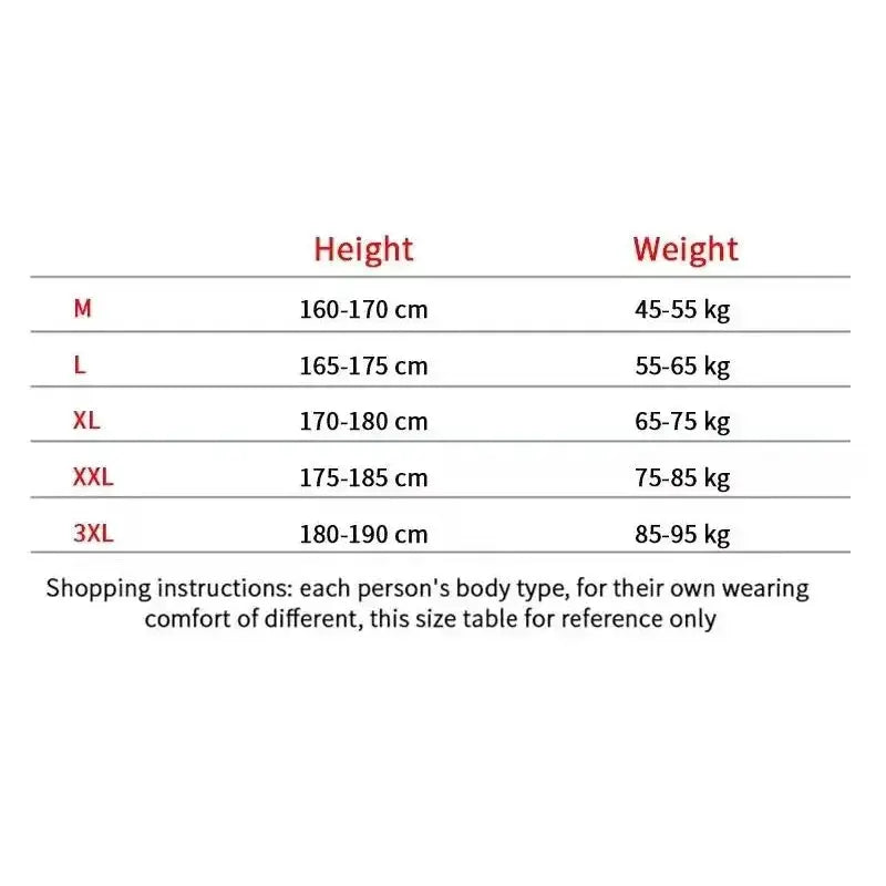 Men's knitted polo shirt size chart by Simples Market showing height and weight ranges for five sizes: M, L, XL, XXL, 3XL.