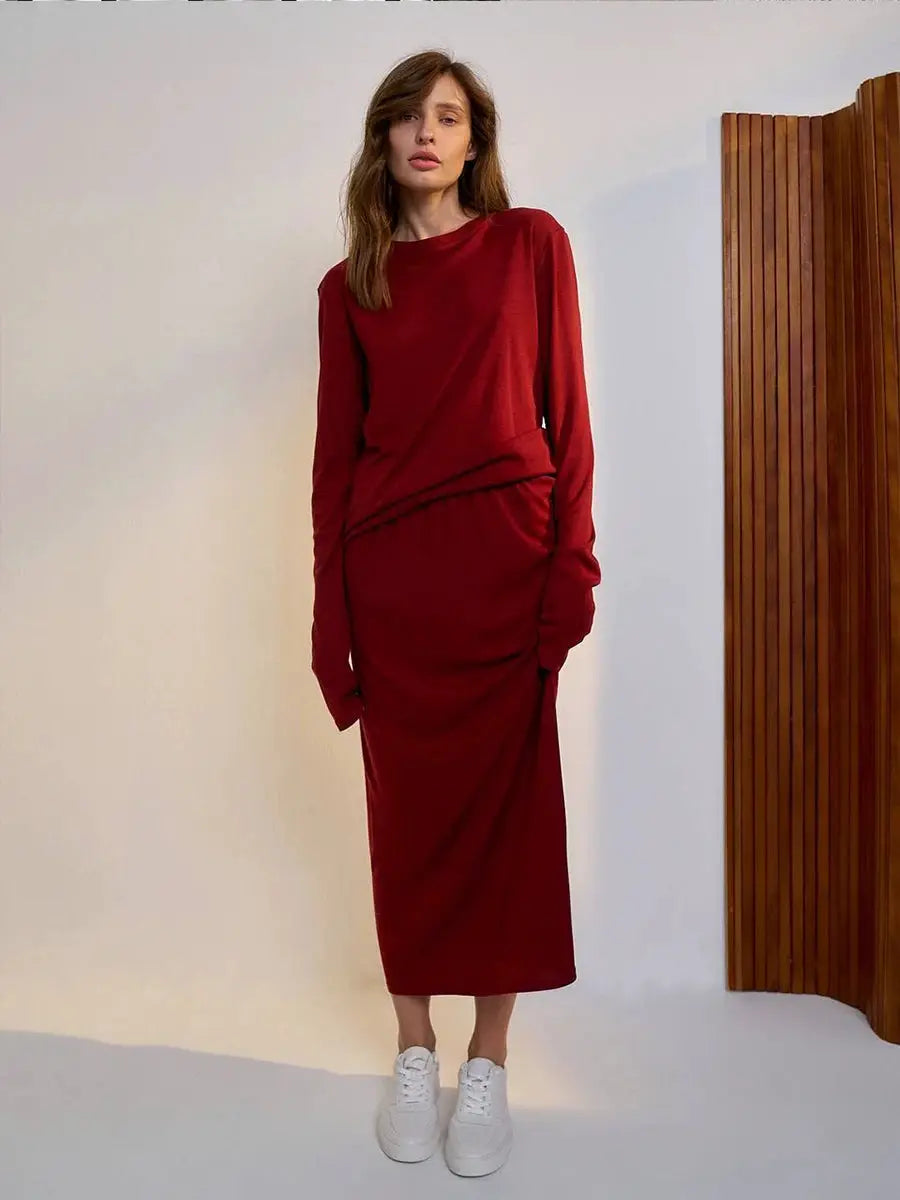 Modal Three Piece Women Set Long Sleeve Cardigan Vest High Waist Pants