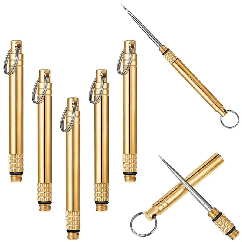 Creative Portable Stainless Steel Toothpicks Fruit Picks For Outdoor Camping Multicolor Set