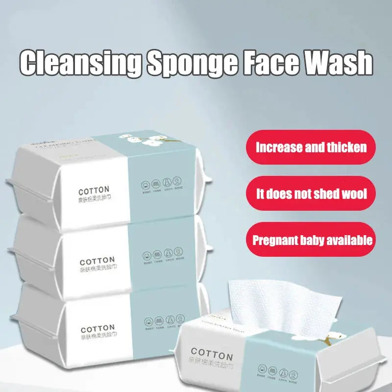 Three Pack Thickened Disposable Face Towels With Pearl Cotton For Wet And Dry Cleansing And Makeup Remover Travel Pack
