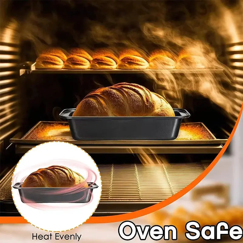 KitchenPro Nonstick Bread Loaf Pan Carbon Steel Even Heat Bakeware for Bread Brownies Meatloaf Easy Release