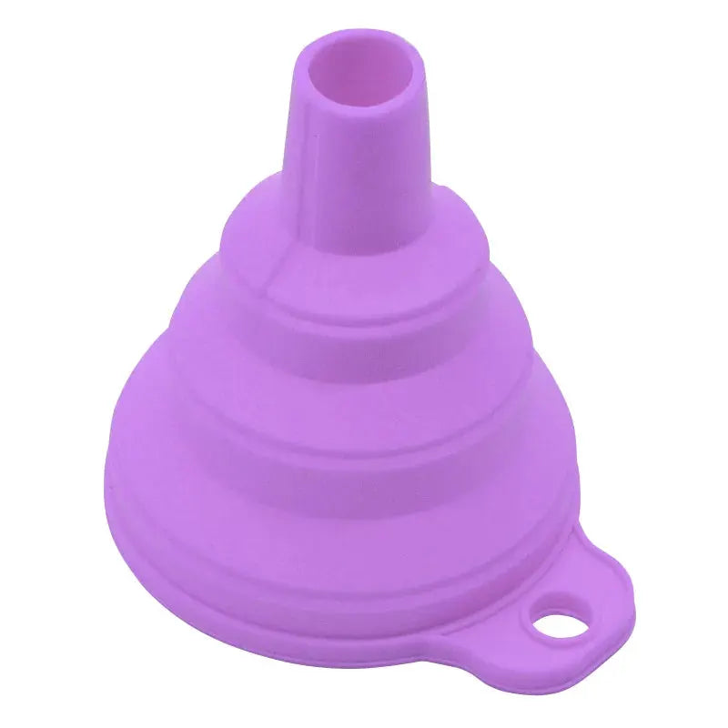 Mini Foldable Silicone Funnel Collapsible Portable Fuel Hopper Oil Beer Kitchen Accessories