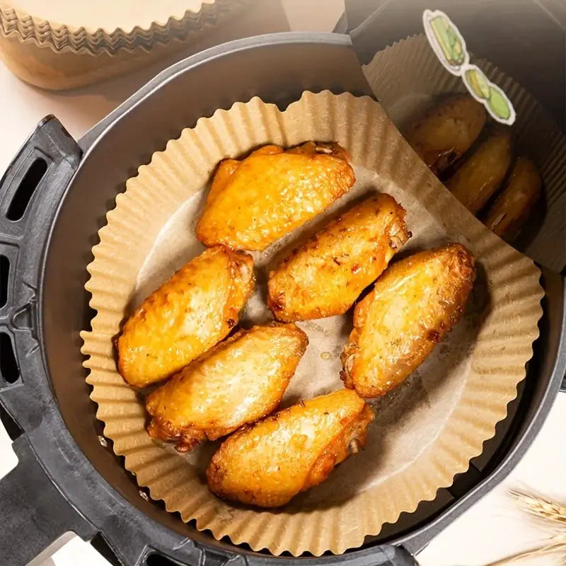 Air Fryer Paper Liners Disposable Parchment Paper Oil Proof Waterproof Nonstick Round, Square And Rectangle