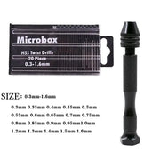 Micro Mini Pin Vise Hand Drill With Twist Bits Rotary Tool Set For DIY Craft Jewelry Making Resin Polymer Clay Carving