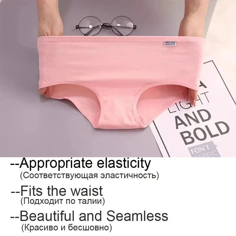 Panties by Simples Market pink cotton women's briefs, seamless, plus size