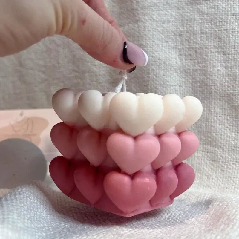 Silicone Candle Mold Kit Set Heart Ball Pyramid Honeycomb For Candle Making Soap Chocolate Resin Gifts Craft Home Decor - Simples Market