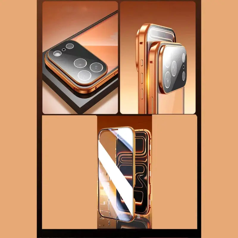 NovaShield Pro Magnetic Glass Case for iPhone 17 Pro Max, 17 Pro, Air, and 17 Pro 360 Degree Full Protection