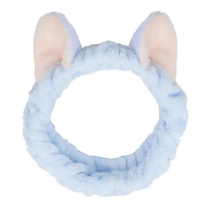 BambooBloom Rabbit Ear Headband Soft Bamboo Fiber With Elastic Strap For Washing And Makeup