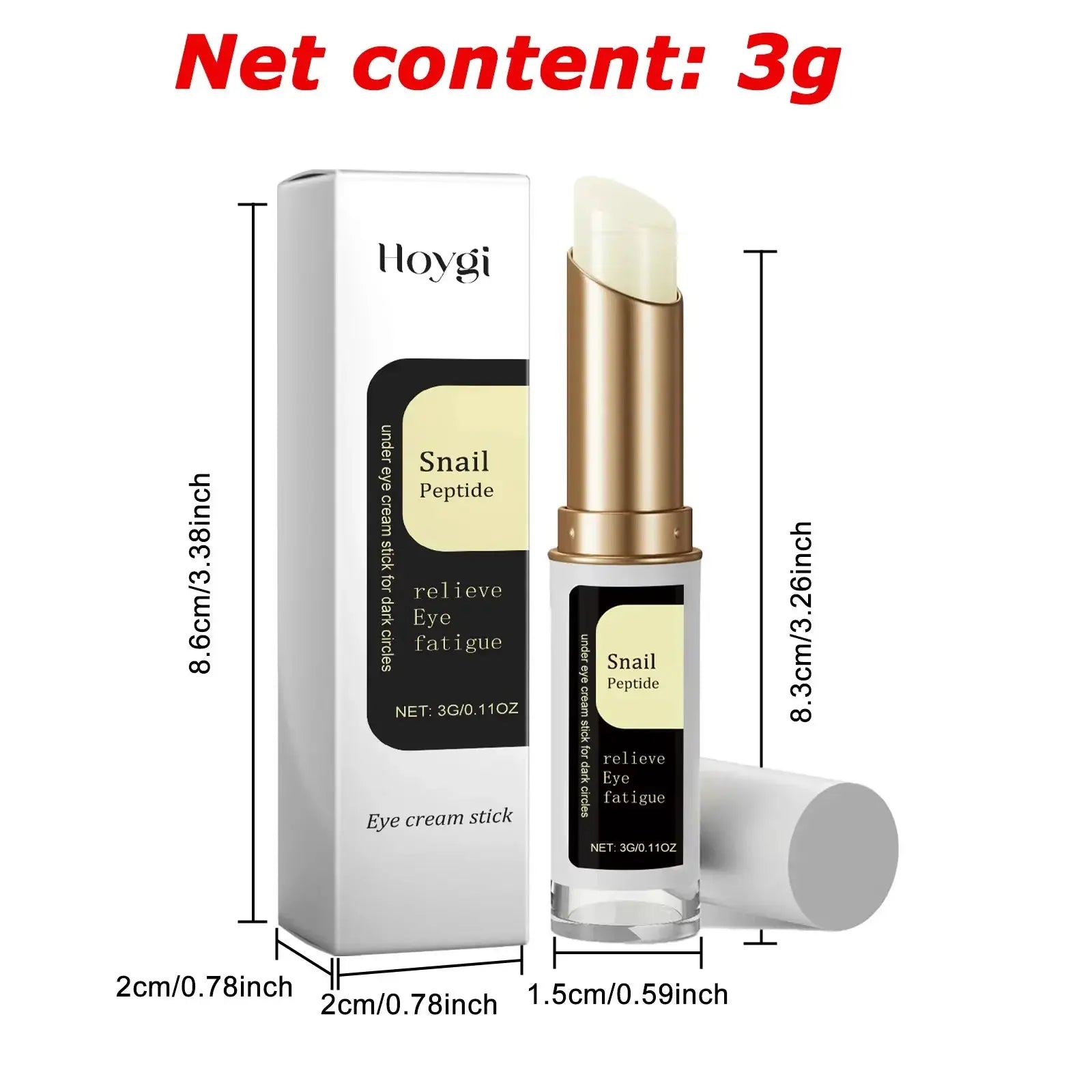 Snail Eye Cream Stick With Collagen And Retinol For Hydration Dark Circles Fine Lines And Puffiness