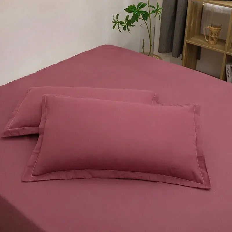 2pc pillowcase set by Simples Market, pink envelope-style decorative cushion covers 48x74cm