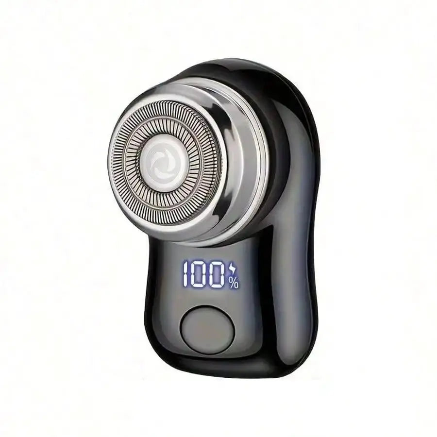 Simples Market rechargeable electric shaver for men with digital display, cordless foil shaver in black and silver.