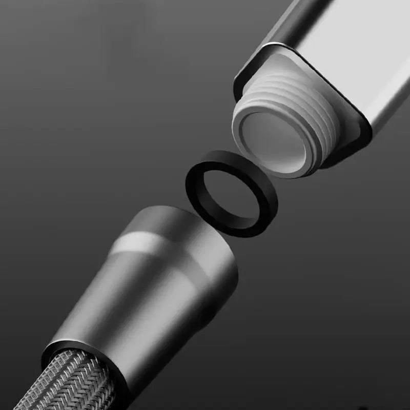 Shower head hose by Simples Market; metal braided hose with G1/2 threaded connector and rubber seal