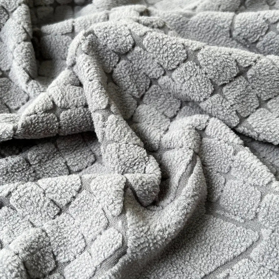 Grey jacquard sofa cushion cover, thick stretch fabric; Simples Market removable washable protector