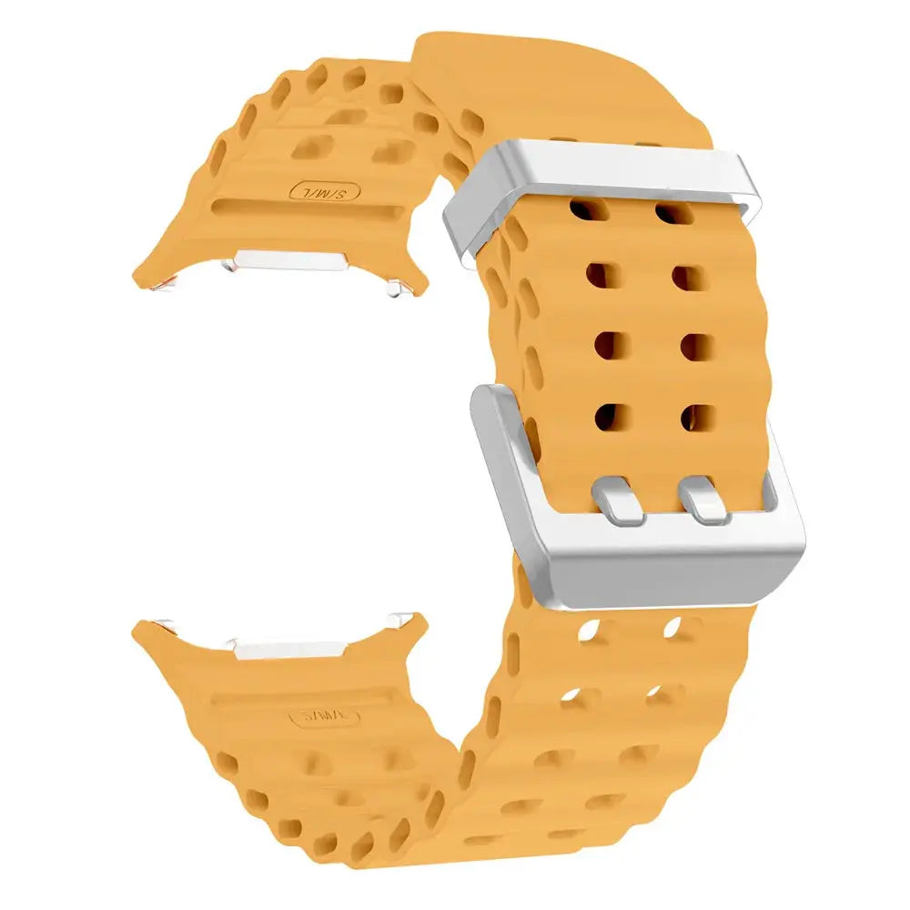 NEW Marine Silicone Strap For Samsung watch ultra 47mm Bracelet No Gaps Sport two-tone Band for Galaxy 8 ultra watchband 2030