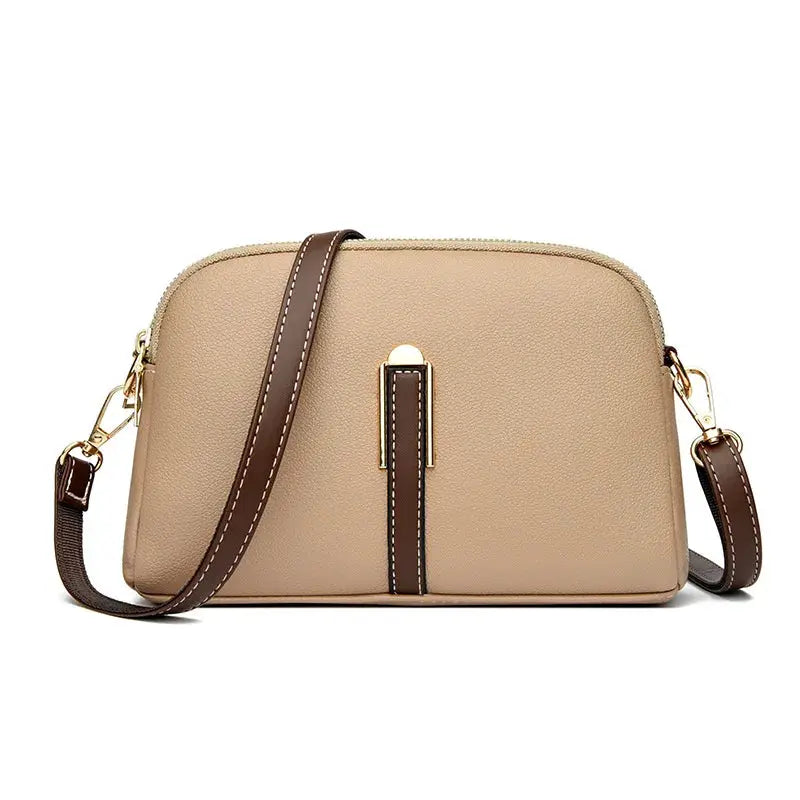 Designer Genuine Cowhide Leather Flap Handbag For Women Luxury Crossbody Messenger Bag