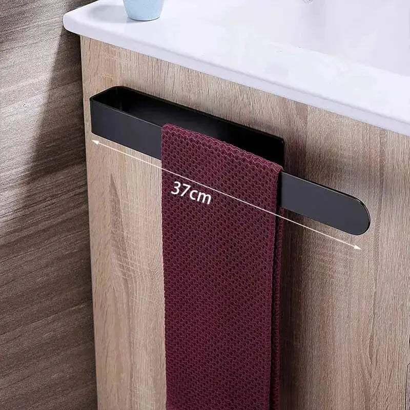 Self Adhesive Towel Rack Stainless Steel Non Drilled Bathroom Kitchen