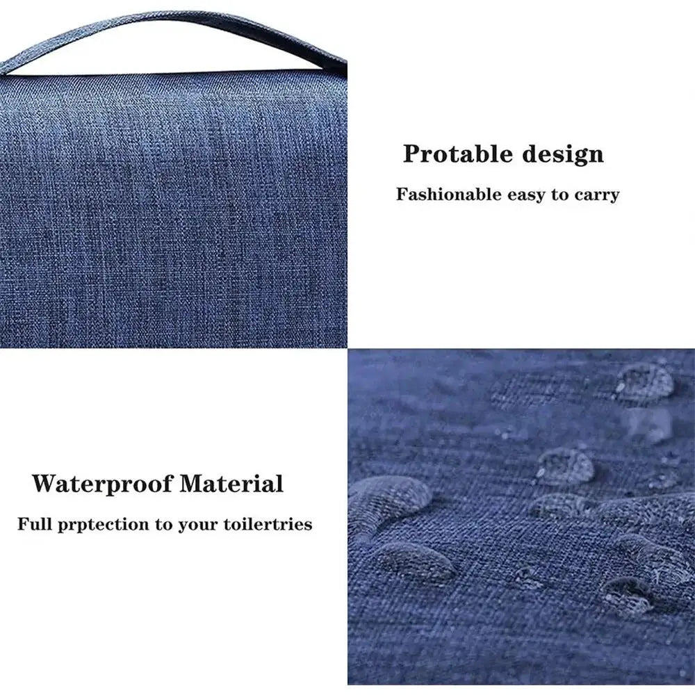 VoyagePro Portable Toiletry Washbag With Hanging Hook Waterproof Large Capacity Cosmetic Organizer For Travel