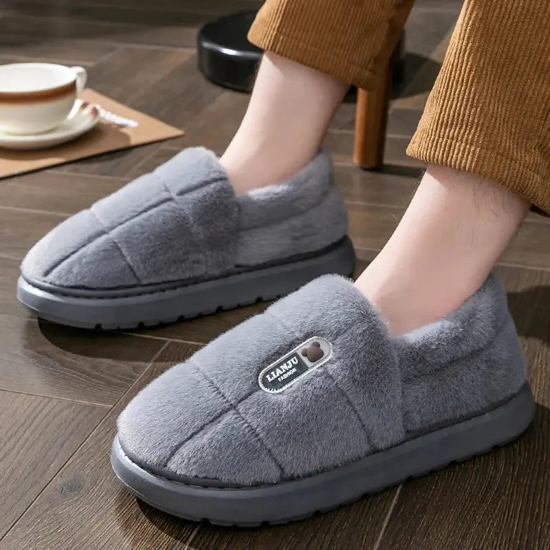 CozyCloud Plush Winter Slippers With Wrap Heel Non Slip Sole Ultra Warm Indoor Shoes For Men And Women Big Sizes 50 51