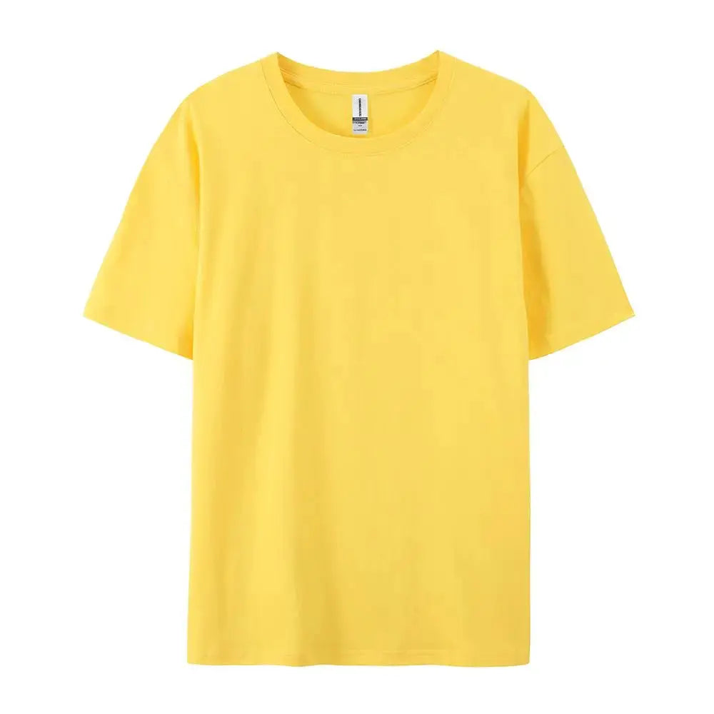 One Hundred Percent Cotton Solid T Shirts For Men And Women Short Sleeve Casual Wear Soft Tees