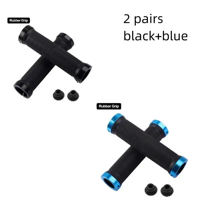 Bicycle Handlebar Grips Rubber Bilateral Lock Non Slip For BMX MTB Mountain Bikes Cycling Accessories