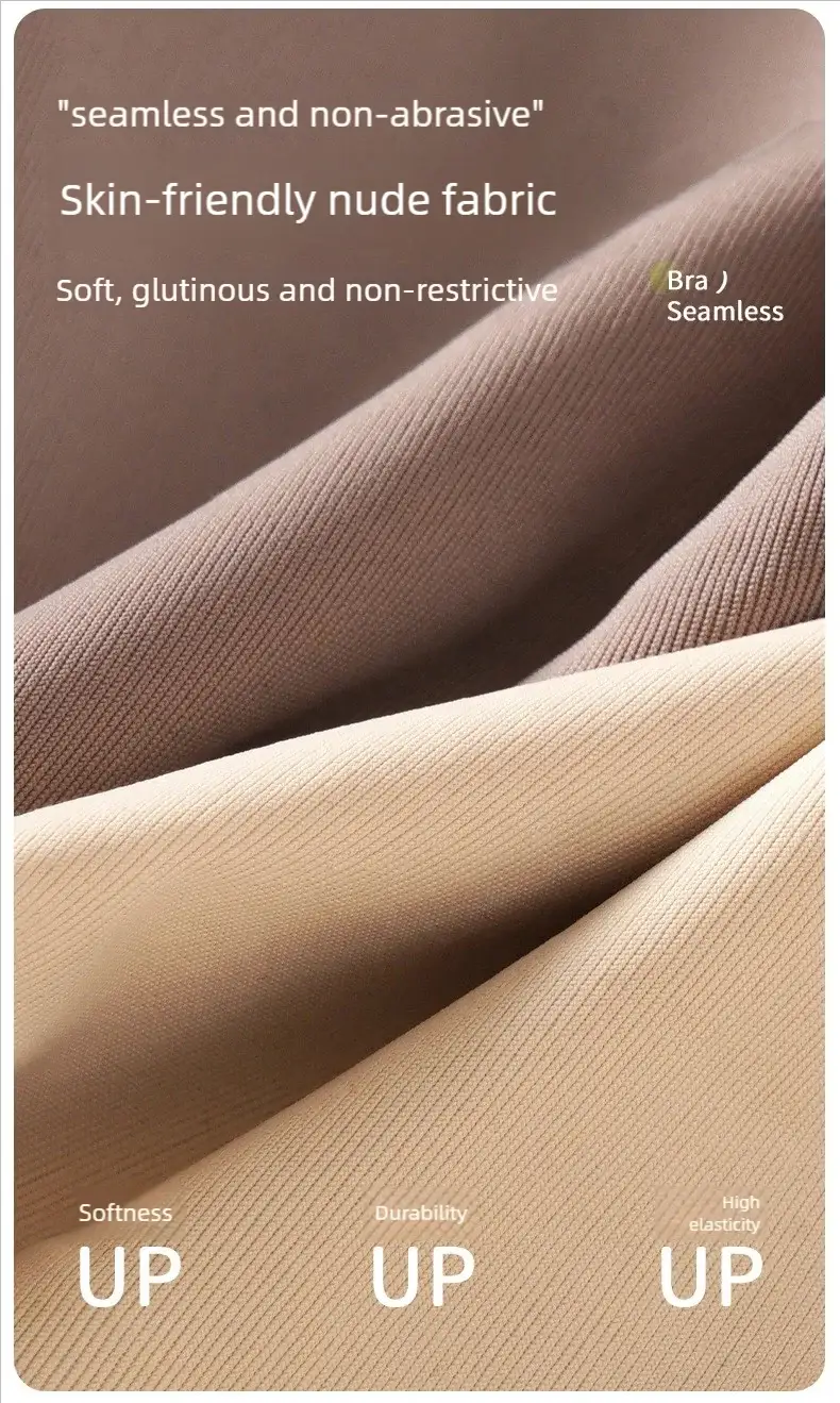Simples Market women's seamless bra in nude skin-friendly fabric; soft, non-restrictive.