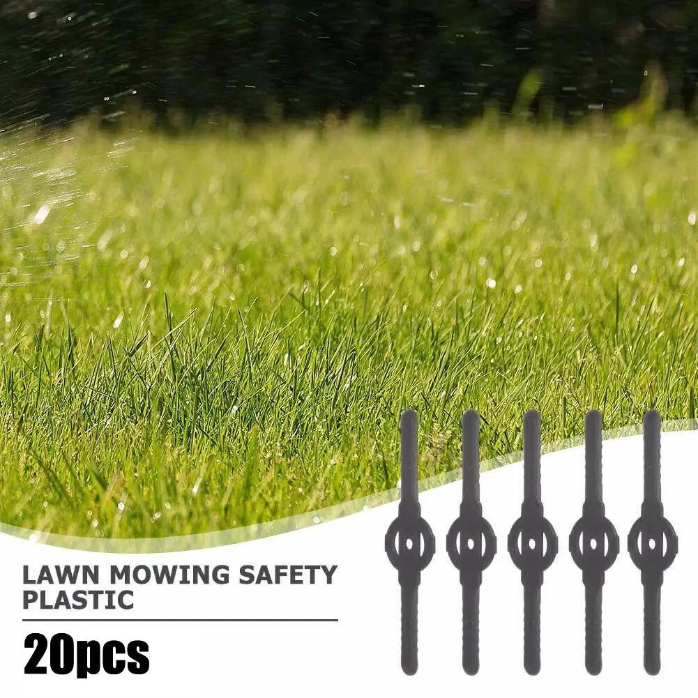 20 Pcs Plastic Cutter Blades For Electric Cordless Grass Trimmer Strimmer Replacement Garden Tool
