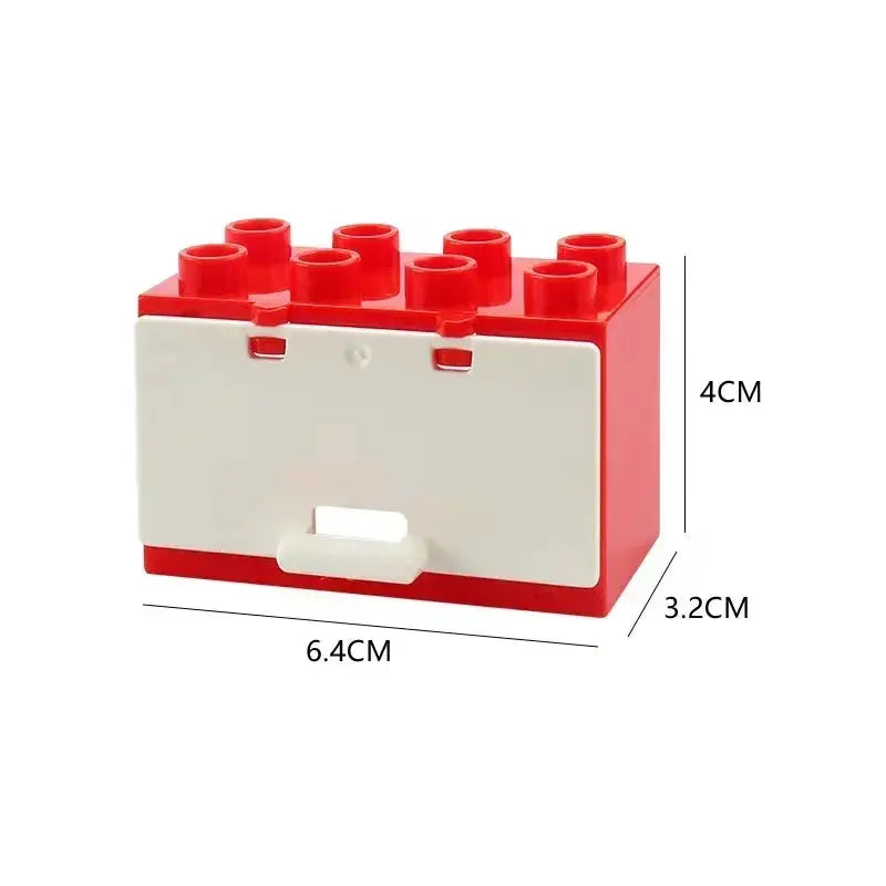Big Building Blocks Play House Furniture Accessories Indoor Bed Compatible Large Bricks Assemble Toys For Kids Gift