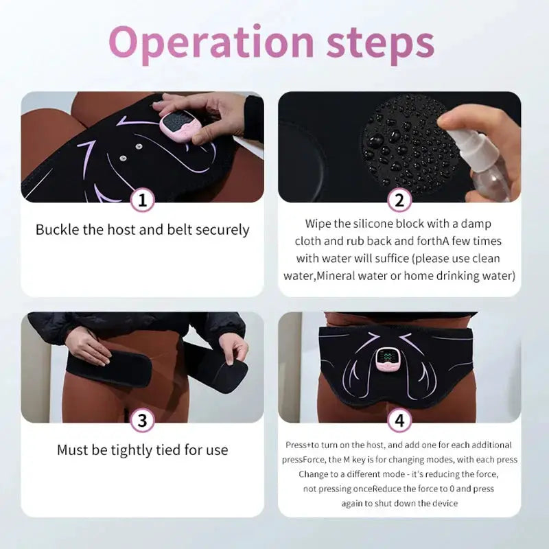 Electric EMS Hips Trainer Butt Muscle Stimulator USB charged massager by Simples Market for lifting and toning buttocks