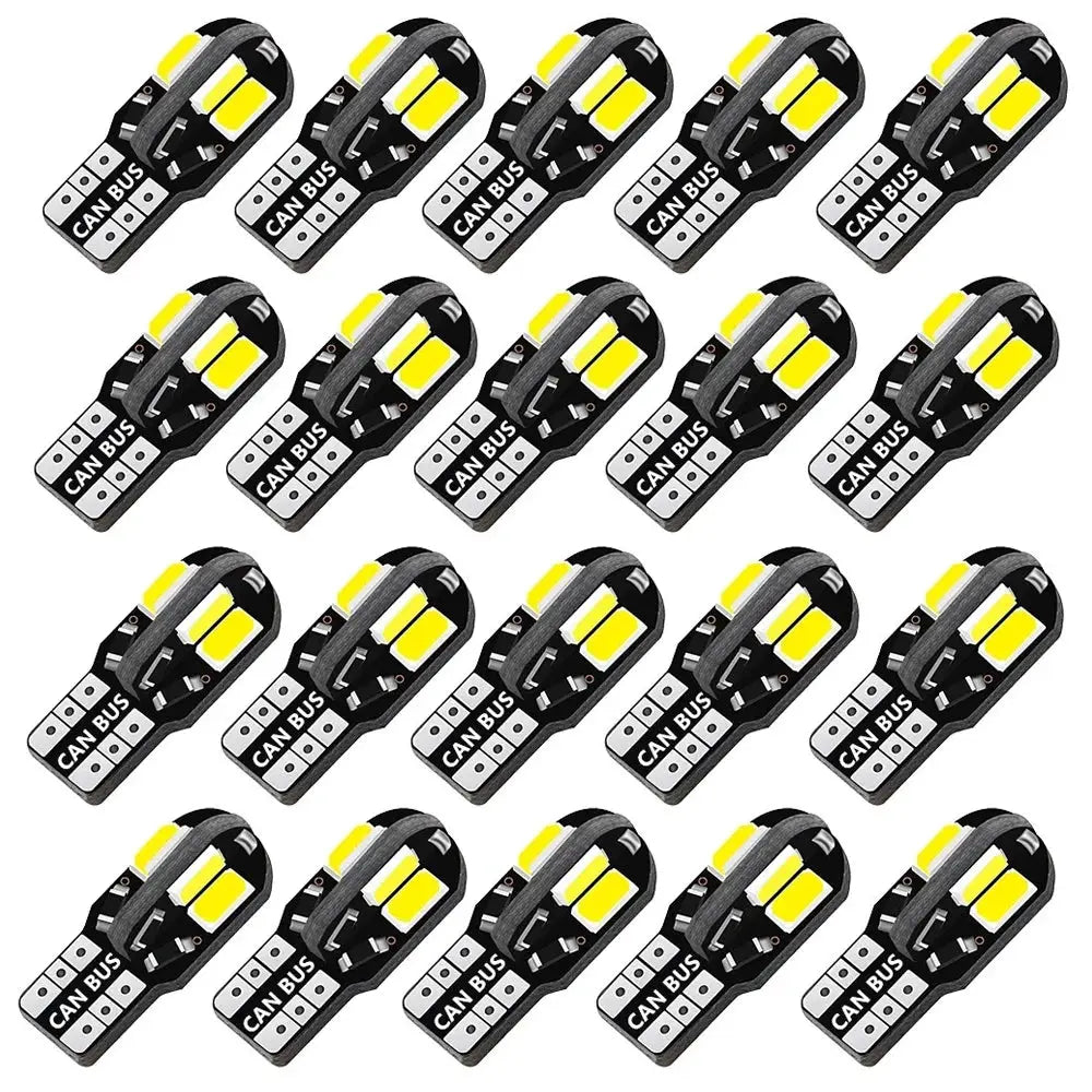 W5W T10 LED Bulbs 12V Canbus 5730 8SMD 6000K Interior Map Dome Parking Lights Lamp