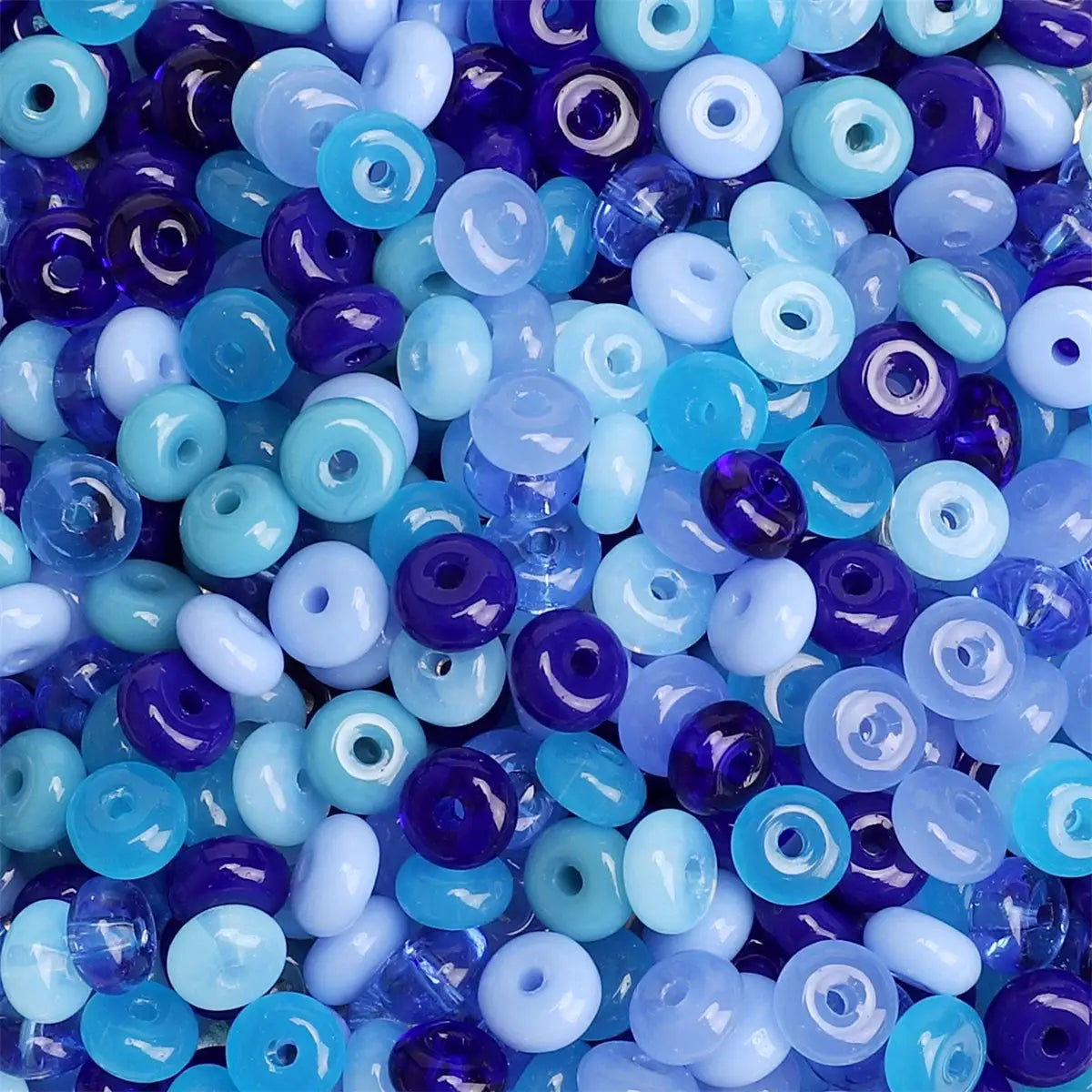 Glass Wheel Beads 60G Bag Loose Beads For DIY Jewelry Making Bracelets Earrings Crafting Projects