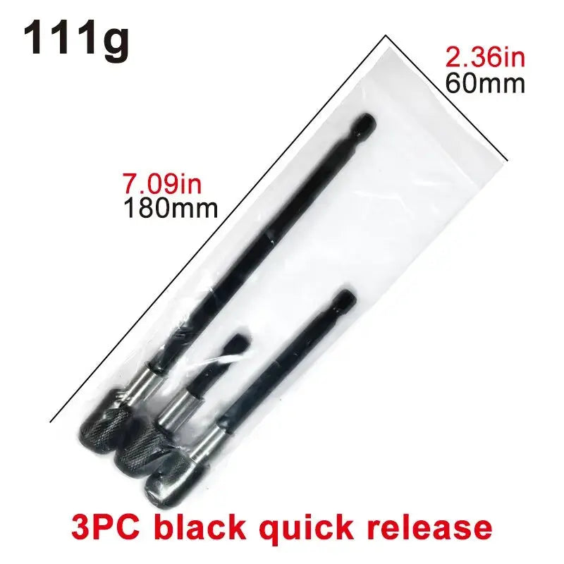 3-Piece Hexagonal Quick Release Self-Locking Extension Rod Set For Electric Drill Drivers