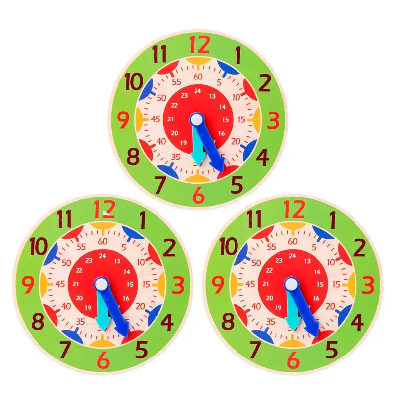 Kids Montessori Wooden Clock Toy For Time Learning Educational Aid For Children Primary School Age 3 12 Tell Time Toy