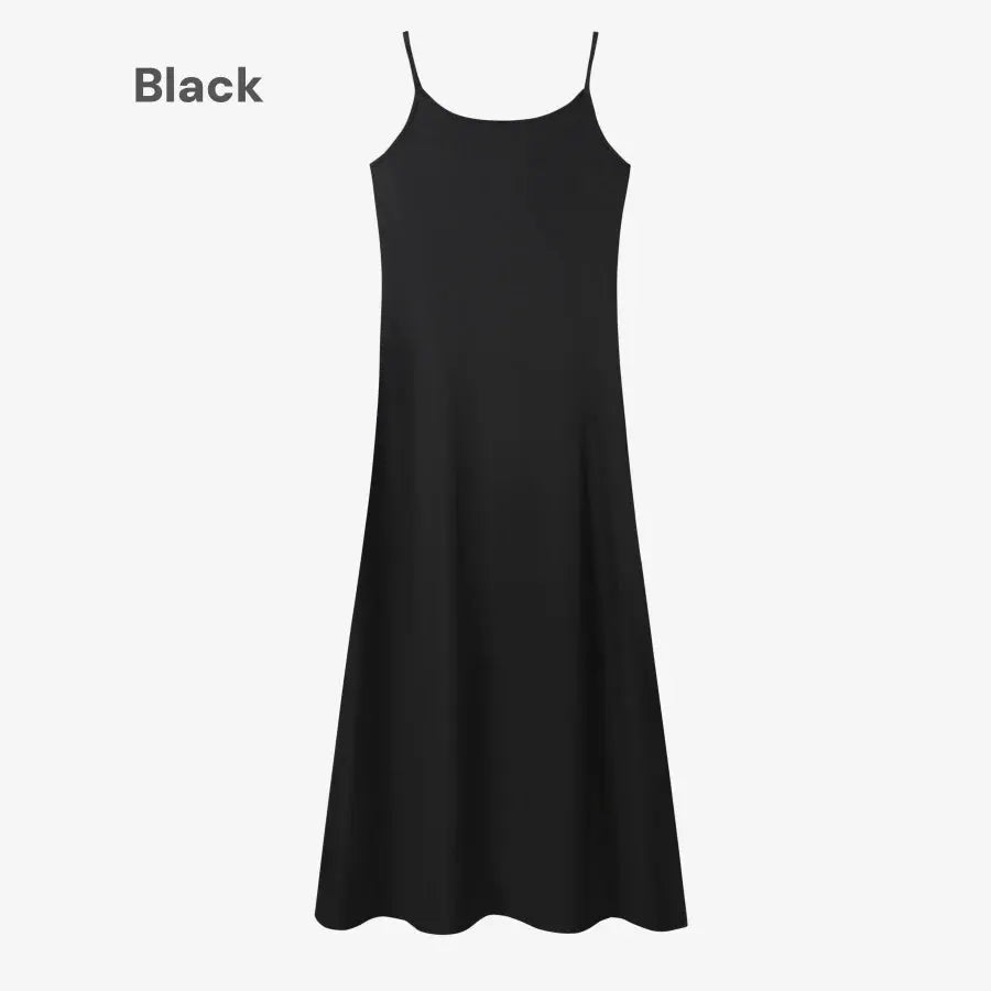 Elegance Satin Slip Dress And Knit Cross Top Set With Adjustable Maxi Floor Length For Timeless Style