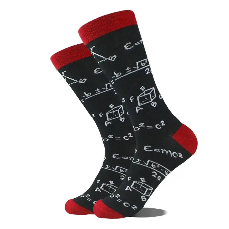 Cotton Happy Funny Socks For Men Women Unisex Crew Socks Alien Planet Shark Dinosaur Novelty Design