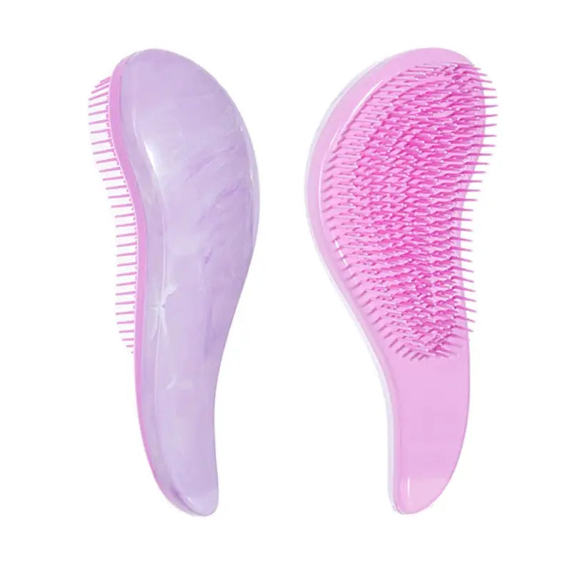 Detangling hairbrush by Simples Market, purple and pink wheat-straw anti-static grooming brush