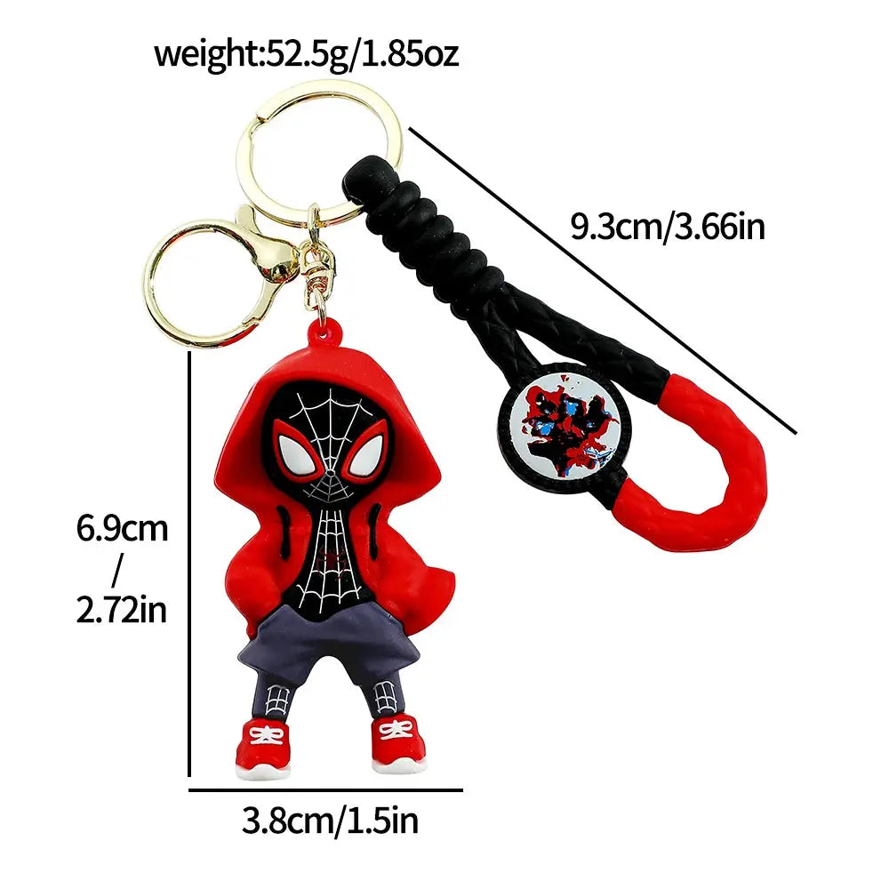 Marvel Spider Man Keychain 1 Pack or 4 Pack Avengers Cartoon Comics Key Ring Pendant Gift for Friends