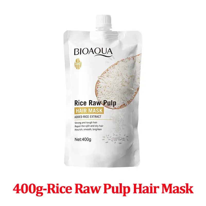 Keratin Hair Mask With Rice Extract For Damaged Frizzy Hair 5 Seconds Repair Soft Smooth Shiny