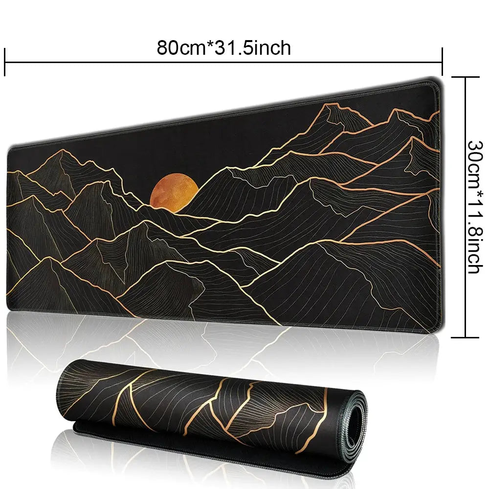 Large Extended Gaming Mouse Pad With Stitched Edges And Non Slip Rubber Base For Desk