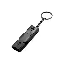 Survival Whistle Keychain For Outdoor Camping And Hiking Loud Emergency Alarm With Double Tube Design