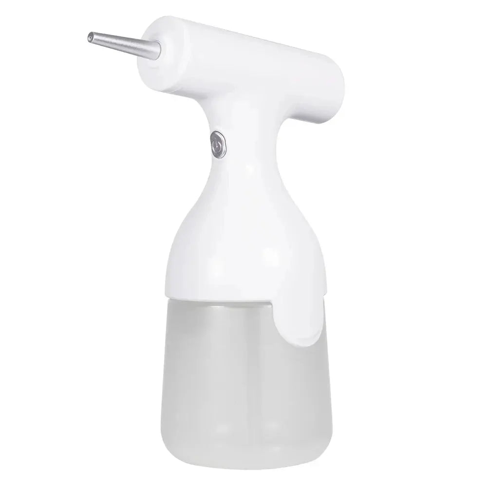 White plastic foam dispenser with pump and clear reservoir