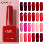 Canni Hema Free Nail Gel Polish Christmas Red Collection Semi Permanent 9ml Long Lasting Shine
