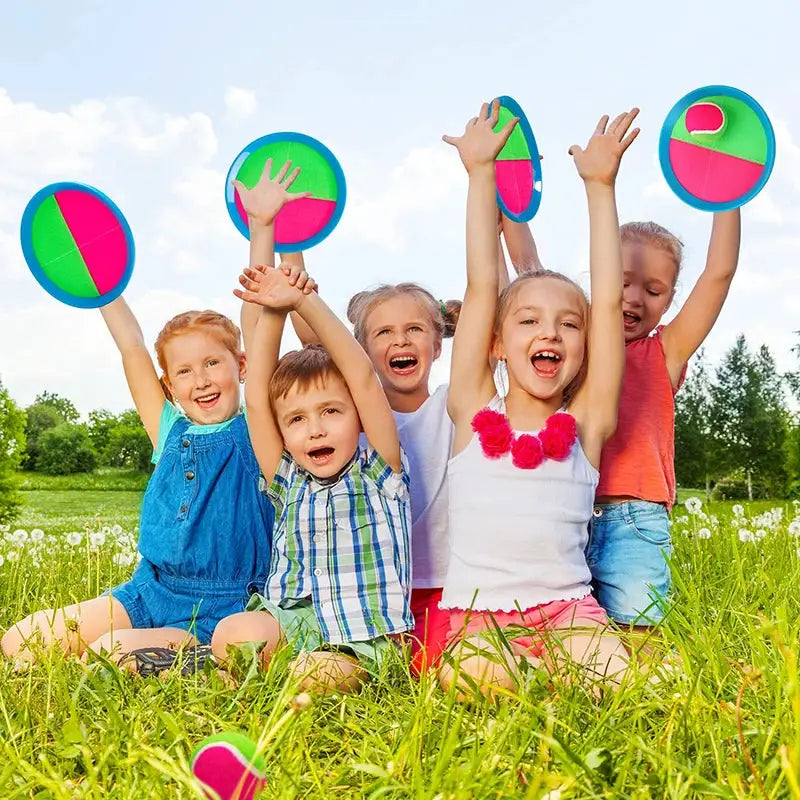 Toss And Catch Ball Set Sticky Beach Toy For Kids Outdoor Summer Multiplayer Game Parent Child Interaction Gift